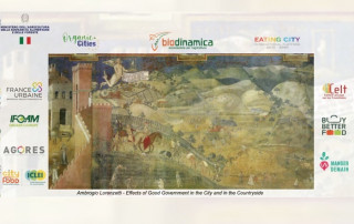 Medieval picture with logos of participants